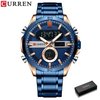 Đồng Hồ Kỹ Thuật Số CURREN 8384 Bằng Thép Không Gỉ Chống Thấm Nước Cho Nam