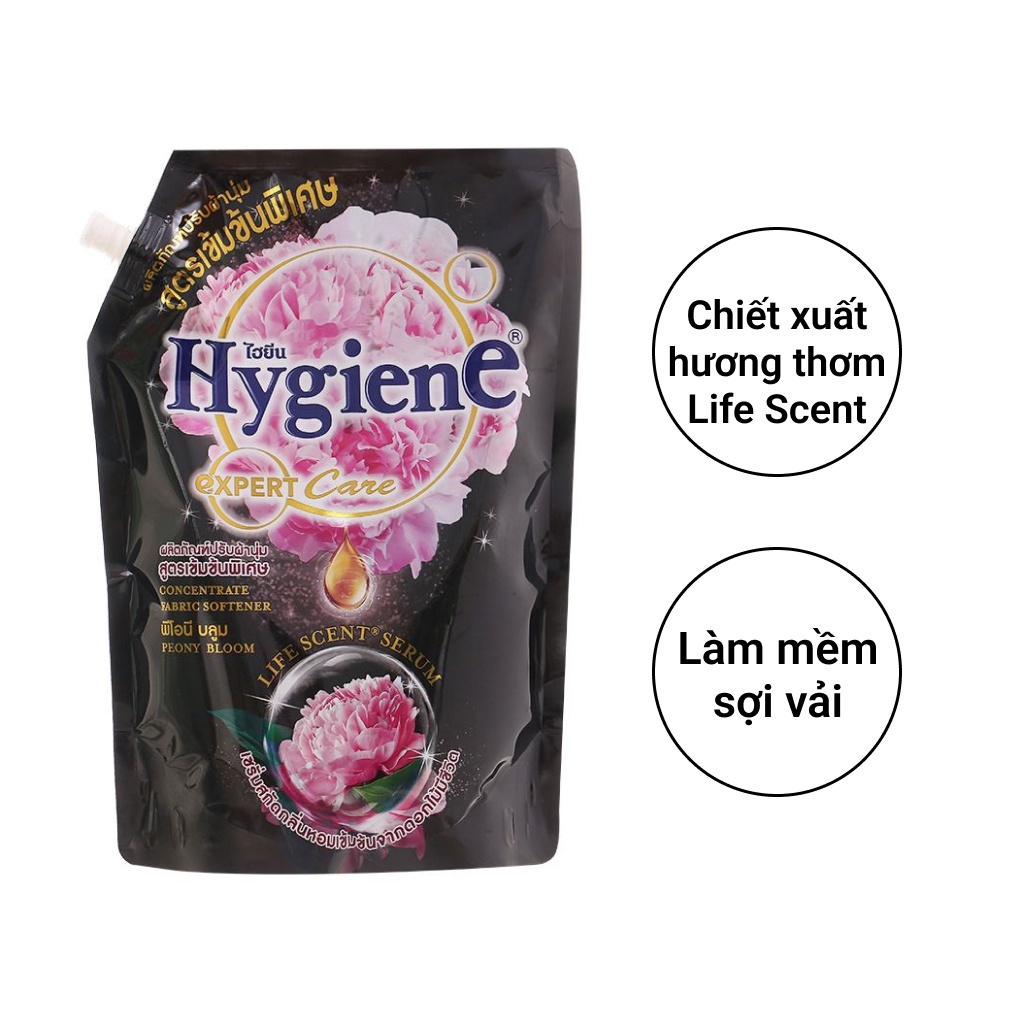 Nước xả vải Hygiene Expert Care đen hương hoa túi 1.3 lít