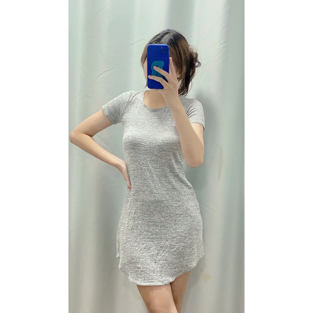 Đầm Lab365 thun len dáng suông vạt bầu tn