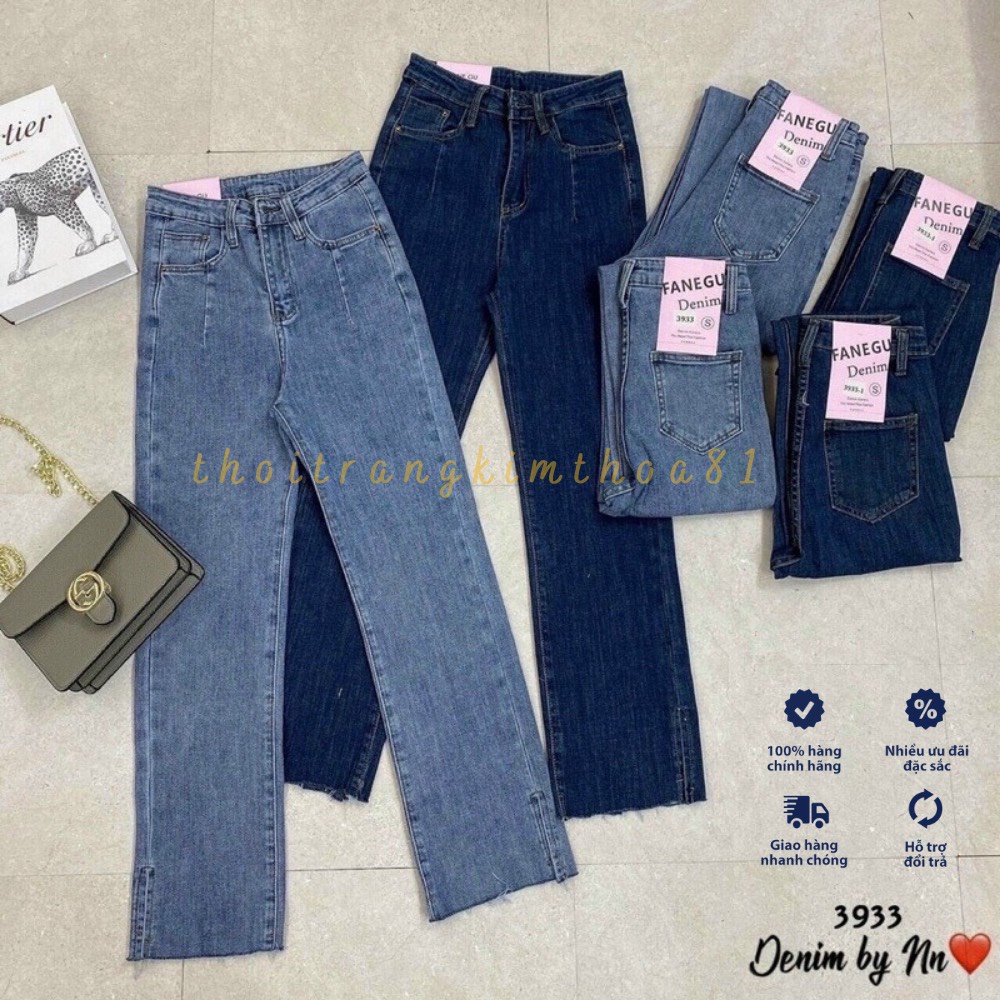 Quần jeans ống đứng cạp cao tôn dáng | WebRaoVat - webraovat.net.vn