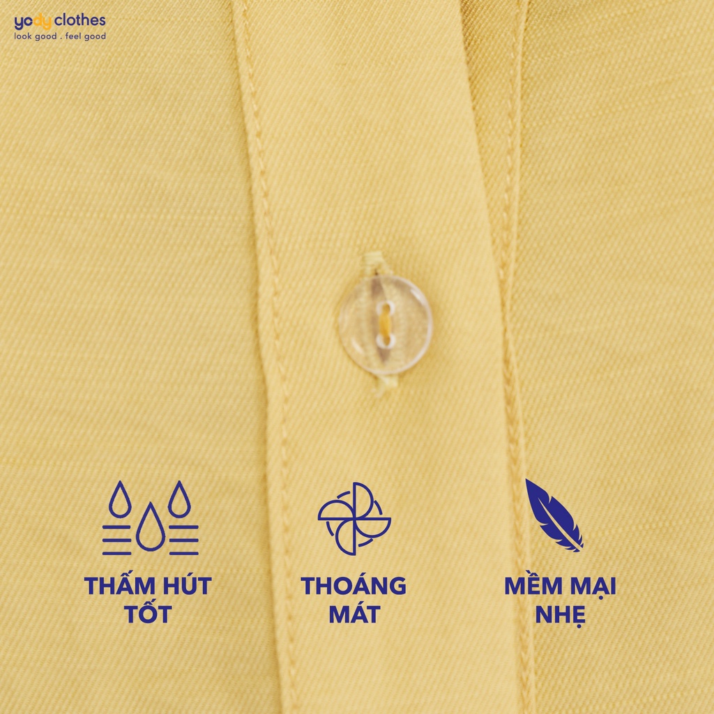 Áo sơ mi nữ YODY form rộng dài tay chất đũi thoáng mát SMN4436 | BigBuy360 - bigbuy360.vn
