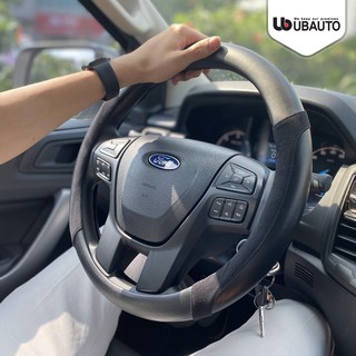 Bọc vô lăng New Banked cao cấp chính hãng UBAUTO phù hợp các dòng xe ô tô có vô lăng 36-38cm