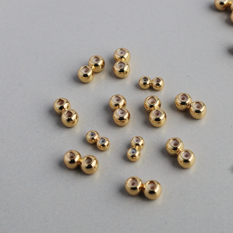 Hạt cườm silicon đồng mạ vàng 14k điều chỉnh làm đồ trang trí