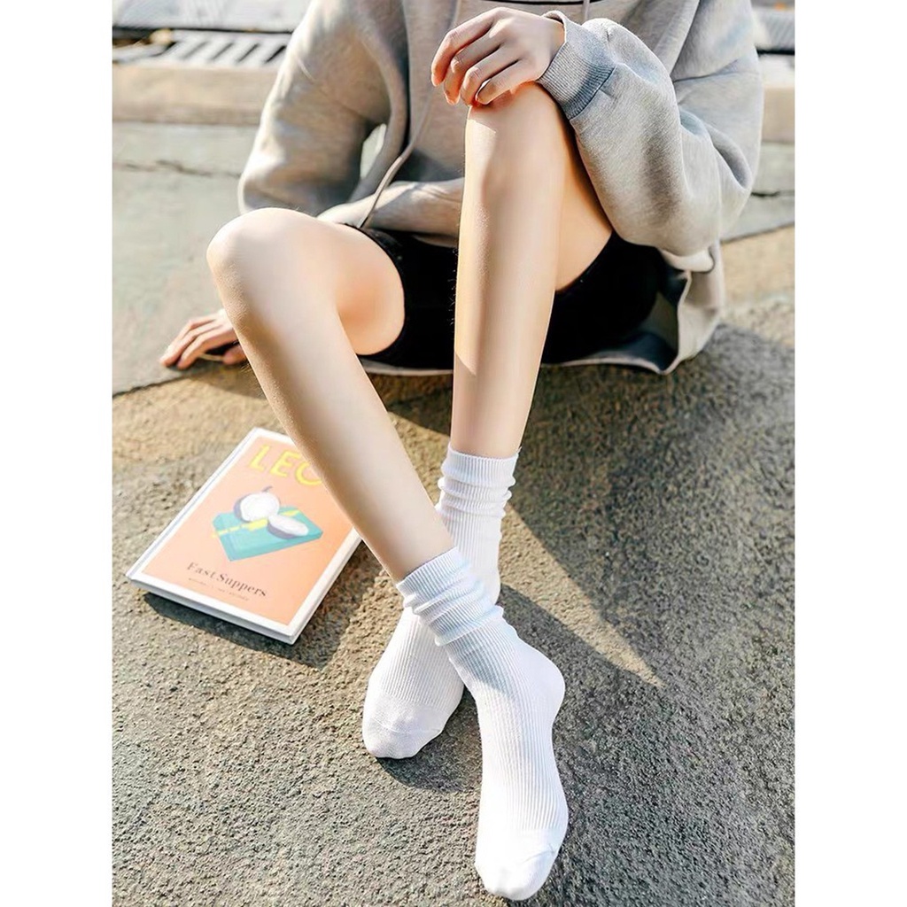 Tất nữ cao cổ vintage nhiều màu vớ cổ cao Hàn Quốc đẹp nhiều màu 23closet-TN01