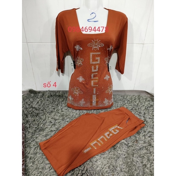 Đồ bộ trung niên đính đá