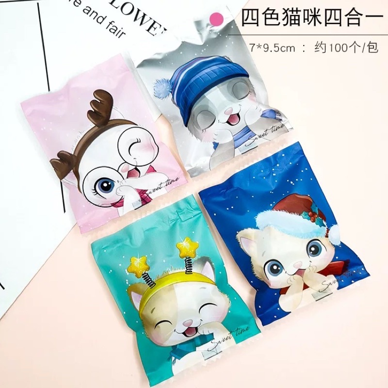 Set 50 túi hàn miệng Noel, Xmas size 7 x 10 cm