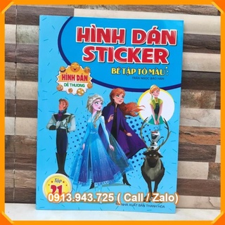Hình dán STICKER bé tập tô màu  [VPP Trí Nhân]