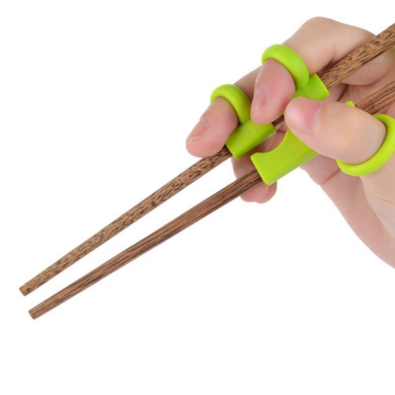 1Pair Children Chopsticks For  Learning Training Wooden Cartoon Chopsticks