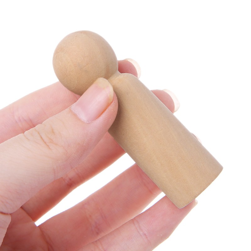Set 10 búp bê gỗ chưa hoàn thành