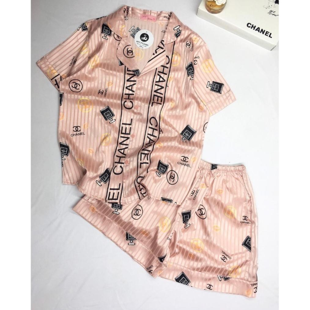 Đồ bộ PIJAMA HNT02228 đồ bộ mặc nhà vải gấm, tay cộc, quần đùi, chất cao cấp mịn đẹp Size 40KG - 60KG | BigBuy360 - bigbuy360.vn