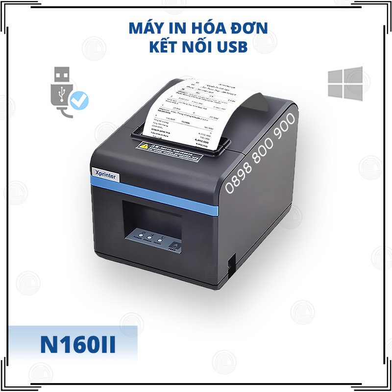 Máy In Hóa Đơn XPrinter XP N160II Khổ Giấy K80 (Cổng USB) In Từ Máy Tính