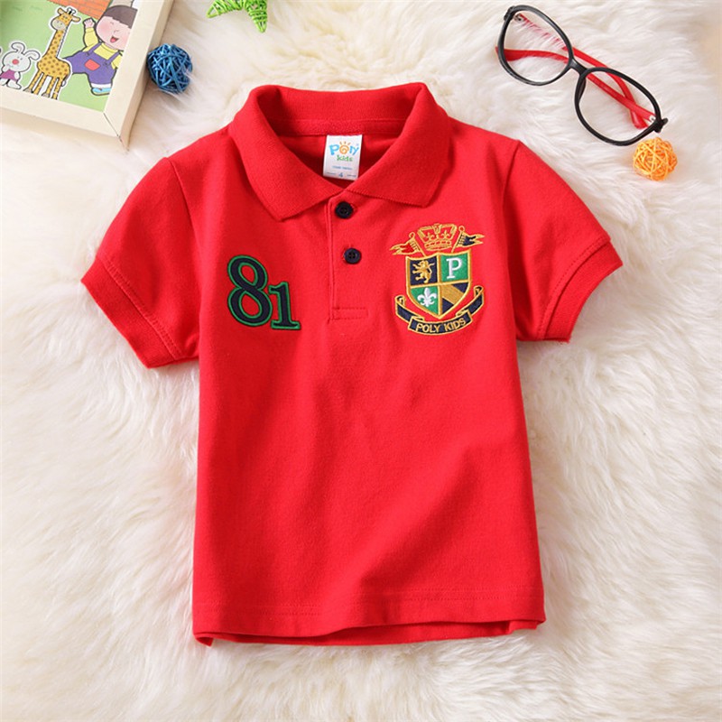Áo thun polo cotton thời trang mùa hè cho bé trai 3-16 tuổi poly kids fashion cotton summer polo shirt