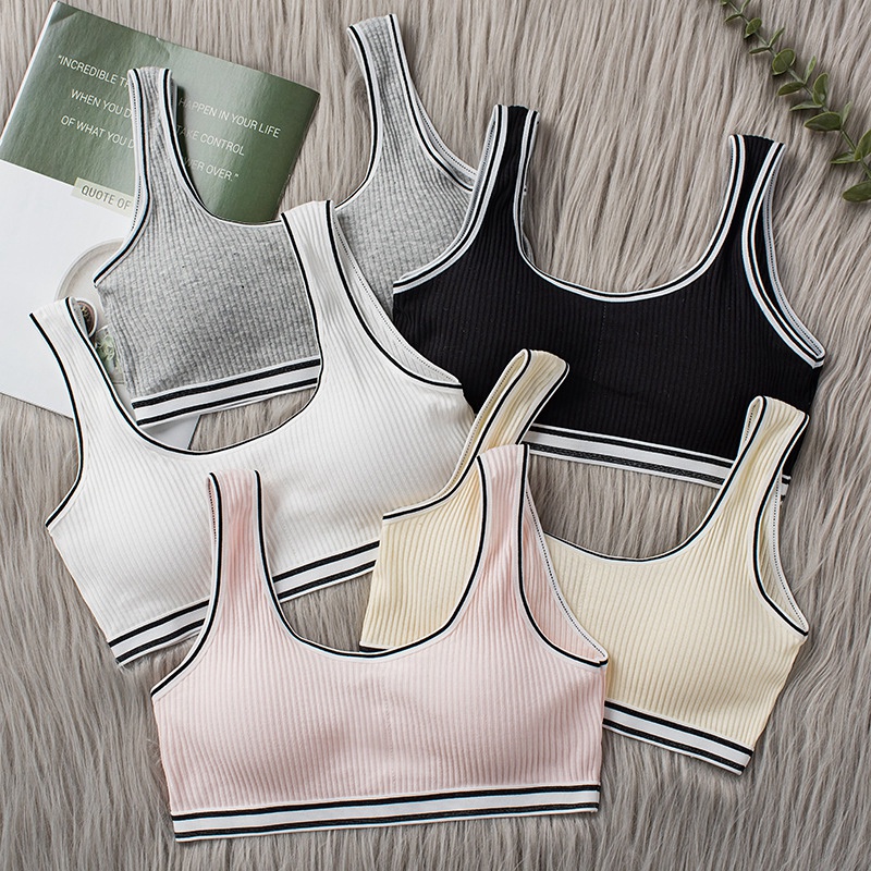 Áo Ngực Vải Cotton Mềm Không Gọng Thoáng Khí Đơn Giản Cho Thanh Thiếu NIên