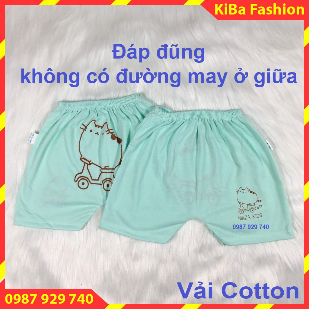 Quần đùi chục in mông (Set 10 chiếc ) chất cotton co giãn cho bé Trai/Gái 3-12kg- QĐ - HMA0500 / quần đùi đóng bỉm cho