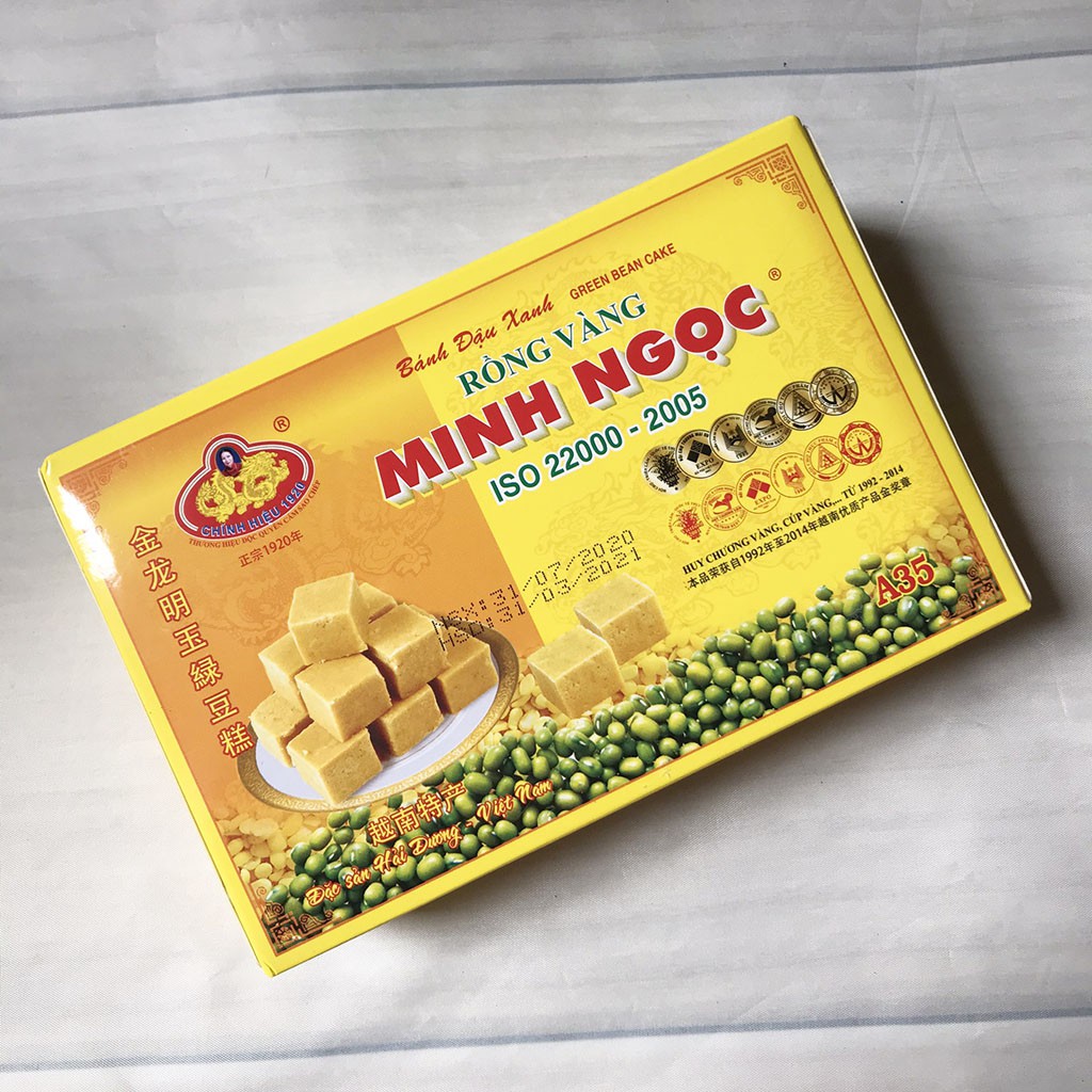 Bánh đậu xanh rồng vàng Minh Ngọc A35 300g - Đặc sản Hải Dương