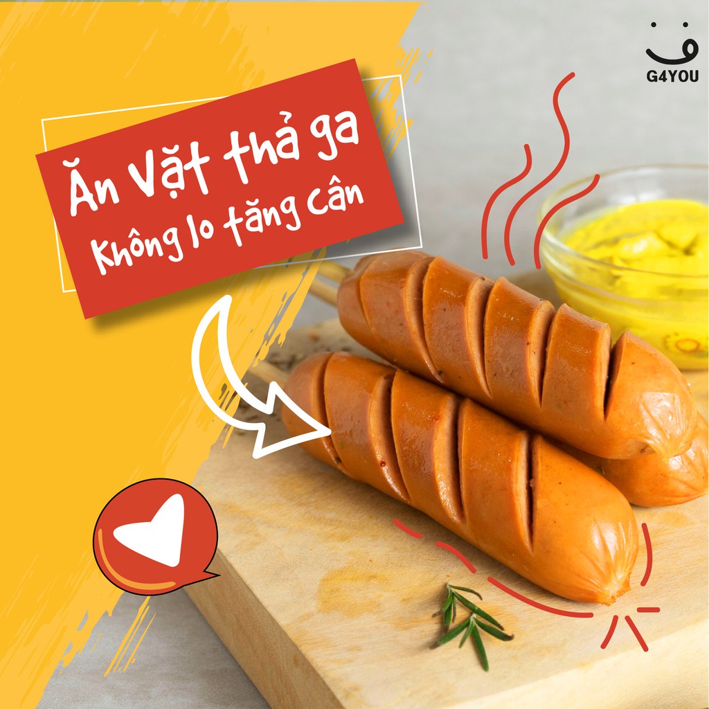 Xúc Xích Ức Gà G4You Vị Xông Khói Healthy 100G