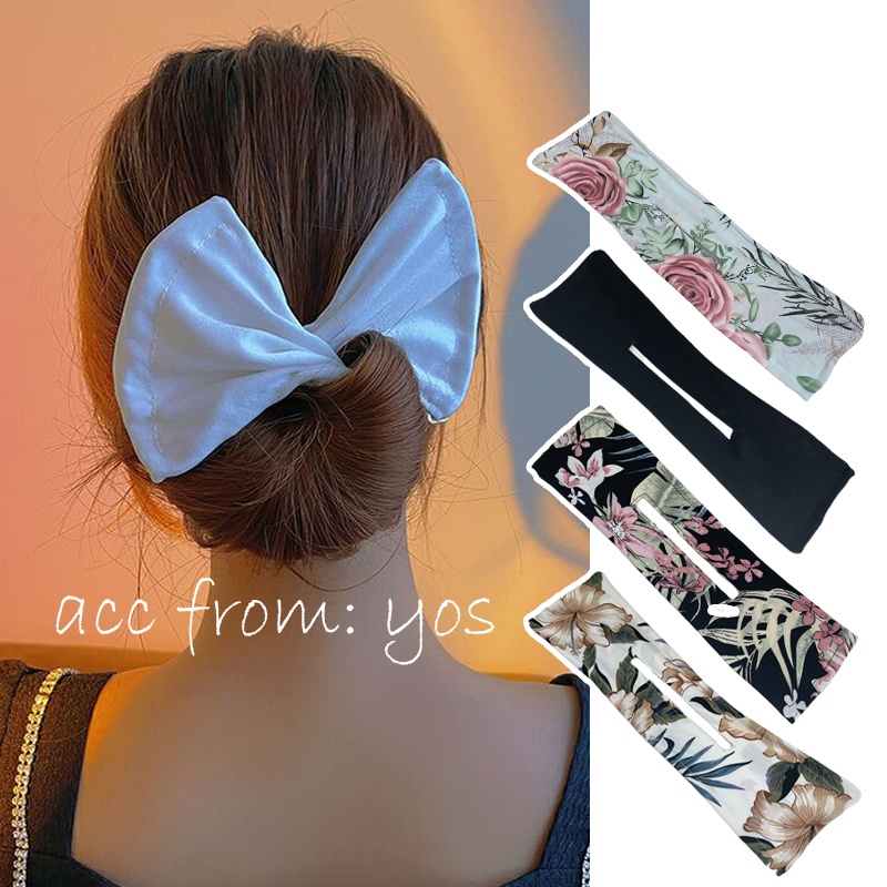 Búi tóc nơ vải Hàn Quốc xinh xắn HOT TREND cho nữ YOS