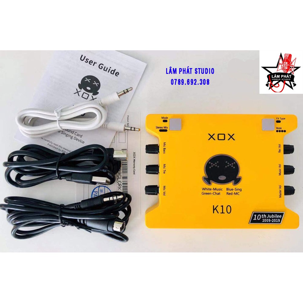 Sound card XOX K10 Phiên Bản Tiếng Anh - Kỷ Niệm 10 Năm Thành Lập Thương Hiệu XOX - Phiên Bản Giới Hạn