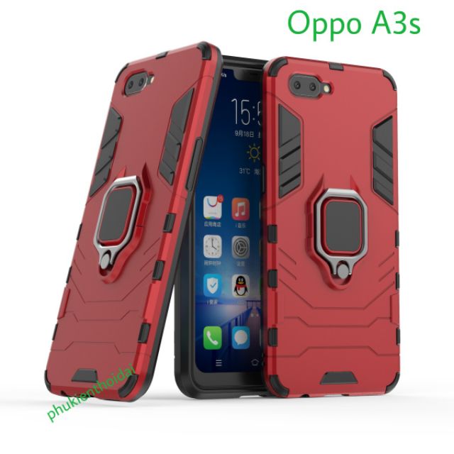 Ốp lưng Oppo A3s Chống sốc Iron Man Iring cao cấp giá đỡ xem phim cao cấp | BigBuy360 - bigbuy360.vn