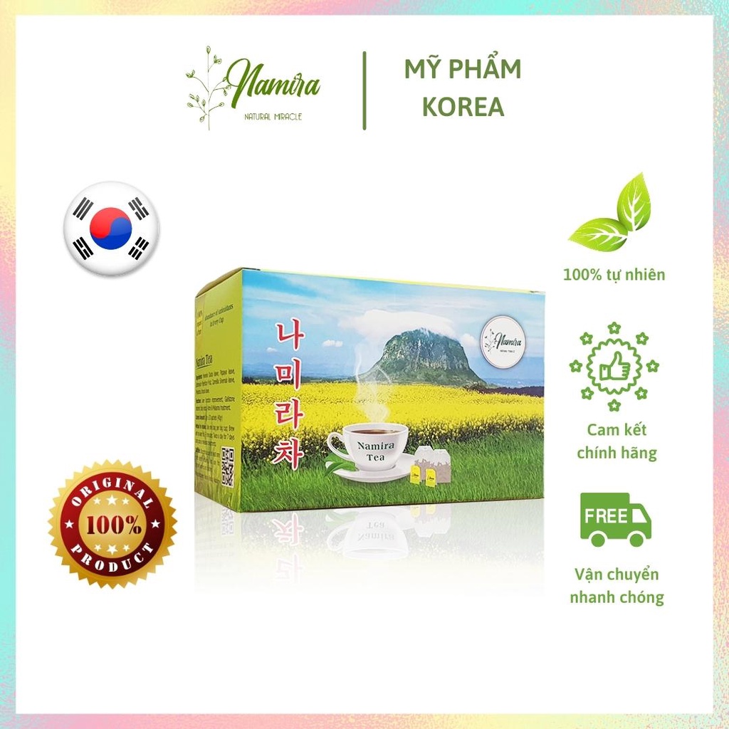 Trà Thảo Mộc Hỗ Trợ Giảm Mụn Namira - Cân Bằng Nội Tiết Tố, Nóng Trong Thanh Nhiệt Giải Độc Hộp 20 Gói