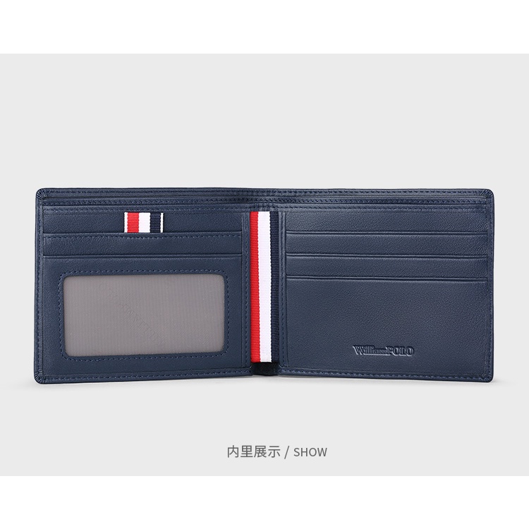Ví nam William Polo 181330 Ví Da bò cao cấp Bảo hành 12 tháng