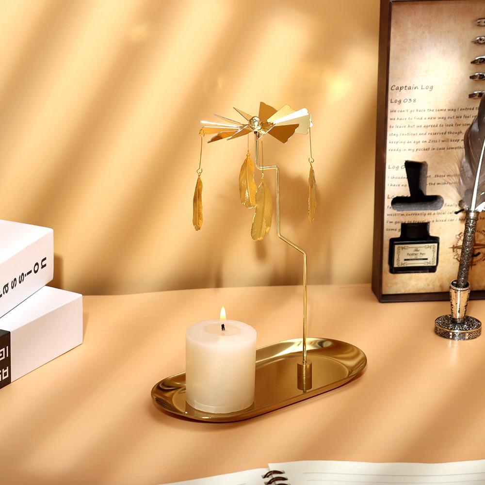 Giá Đỡ Đèn Cầy Dạng Xoay Trang Trí Nhà Cửa Lãng Mạn