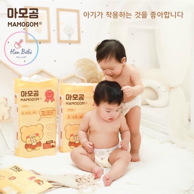 Bỉm dán quần sợi tre organic cao cấp Mamogom Hàn Quốc cho bé đủ size S62/ M52/ L44/ Xl40/ XXL38
