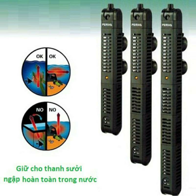 SƯỞI PIREHA BỌC NHỰA CHÓNG BỎNG CAO CẤP , 50W, 100W, ,200W, 300W, 500W - MILO GUPPY