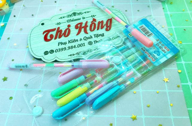 Bút viết 7 màu Rainbow nguồn hàng buôn sỉ