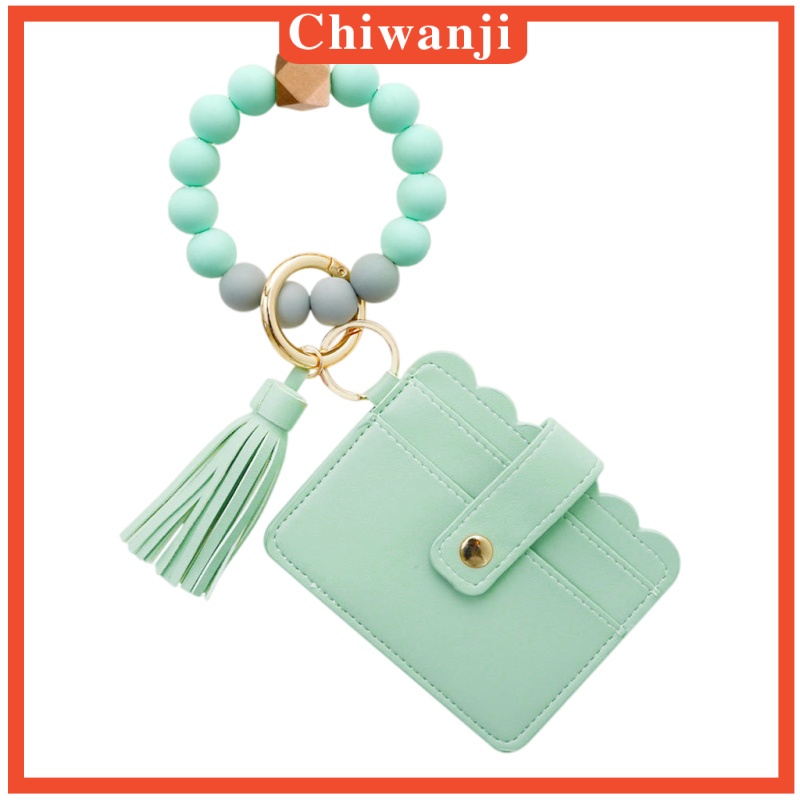 Móc khoá có đính ví đựng thẻ và vòng đeo tay thời trang cho nữ