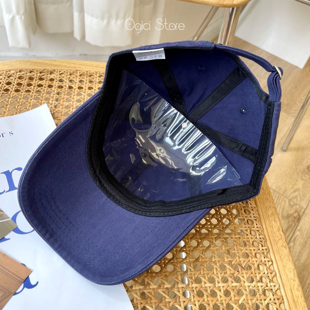 Mũ lưỡi trai nam nữ thời trang, Nón lưỡi trai vải kaki họa tiết logo chữ tiếng anh phong cách hàn quốc, Cá tính, Unisex