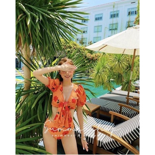 Bikini 2 mảnh cộc tay buộc nơ ngực
