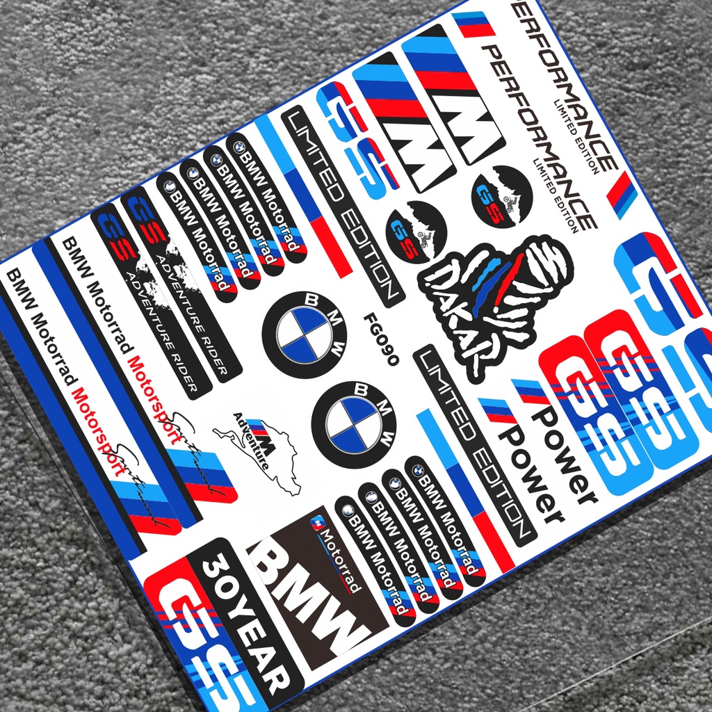 Miếng Dán Phản Quang Chống Thấm Nước Trang Trí Xe Mô Tô bmw