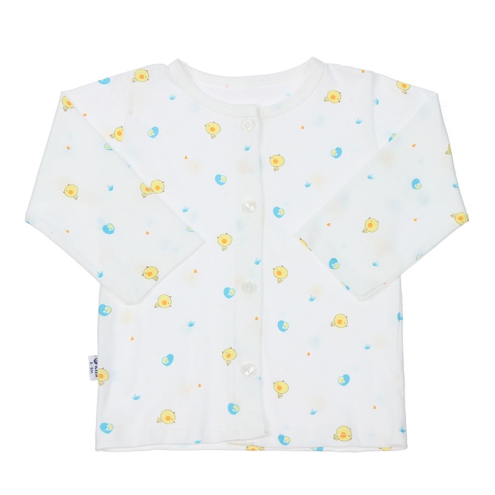 Áo sơ sinh dài tay Kiza in hình gà con