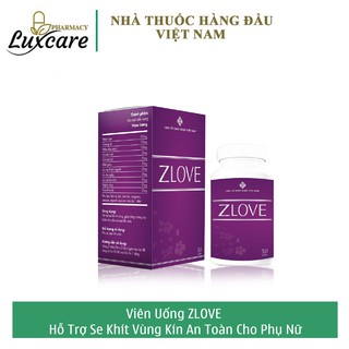 Viên uống Zlove - Hỗ Trợ Co Hồi Tử Cung, Se Khít, Làm Hồng Vùng Kín