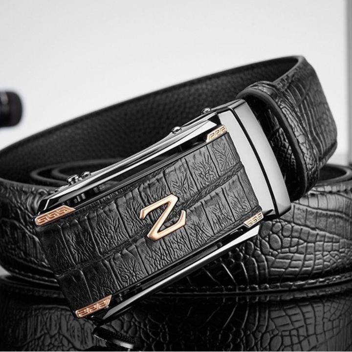 Thắt lưng nam - Dây nịt nam mặt Z, da vân cá sấu sang trọng lịch lãm TL44