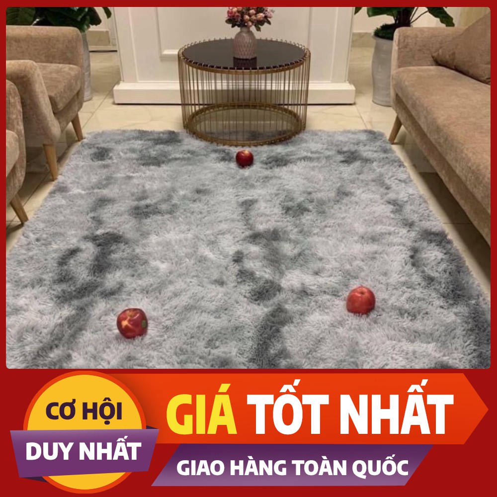 Thảm lông loang trải sàn lông dày hàng loại 1( kích thước 1m6x2m- Mặt sau chống trượt)