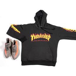 Áo Hoodie - Áo Khoác Nỉ Phối Ngọn Lửa WAK 004S2 (Đen) | BigBuy360 - bigbuy360.vn