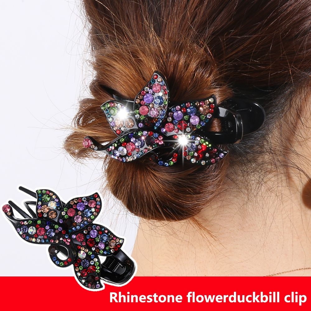 Kẹp Tóc Hình Hoa Đính Đá Thời Trang Cho Nữ