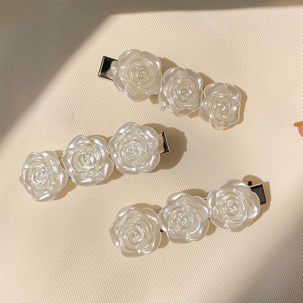Kẹp tóc hoa hồng bằng hợp kim acrylic nhiều màu sắc phong cách Hàn Quốc cổ điển thời trang cho nữ