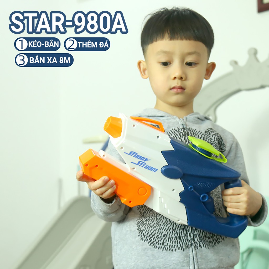 Súng Bắn Nước Nén Hơi Dung Tích Siêu Khủng, Nhựa ABS Siêu Bền Bỉ StarWarr GW-980A