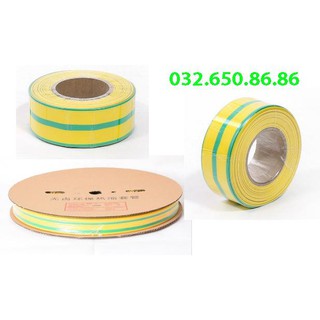Ống co nhiệt hạ thế DRS Màu sọc vàng / xanh - Giá cho 1m dài.
