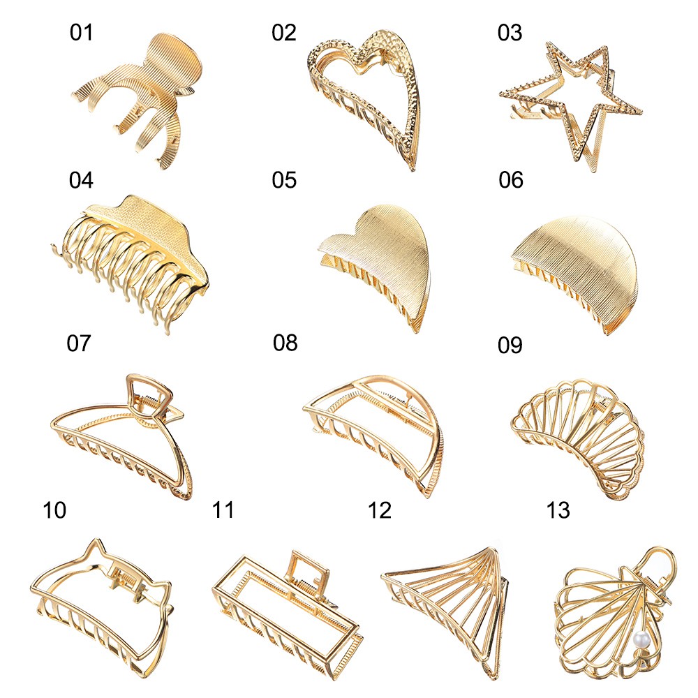 Kẹp Tóc Kim Loại Kiểu Dáng Đơn Giản Thiết Kế Thời Trang Cho Nữ