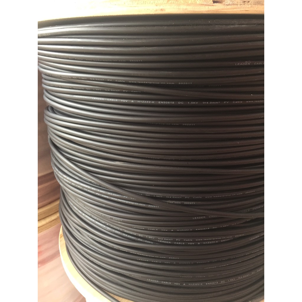 Dây cáp DC chuyên dụng cho điện năng lượng mặt trời GIVASOLAR Leader DC 6mm2, 4mm2 - Cuộn 1000m