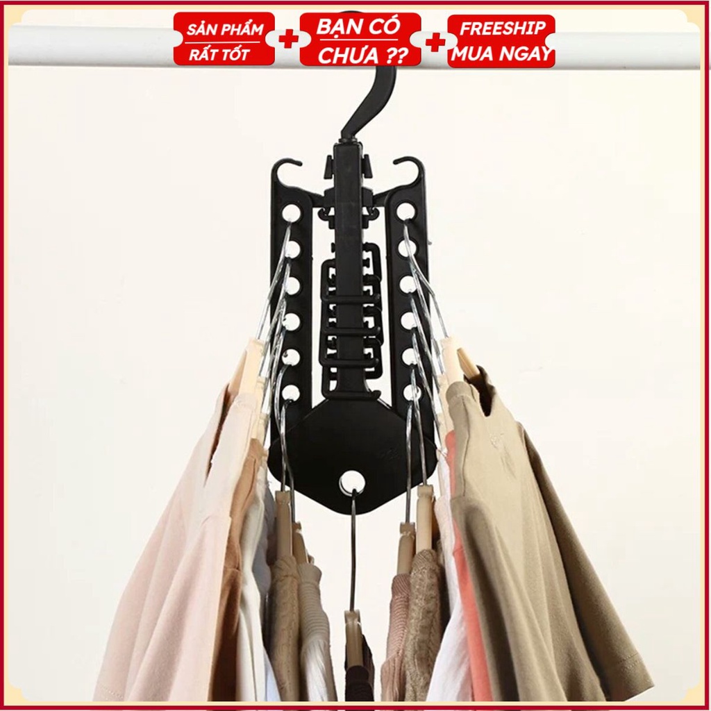 Khung Treo - Móc Giá Treo Quần Áo Đa Năng Kiểu 2 Chữ T - Xoay 360 Độ Chống Trượt