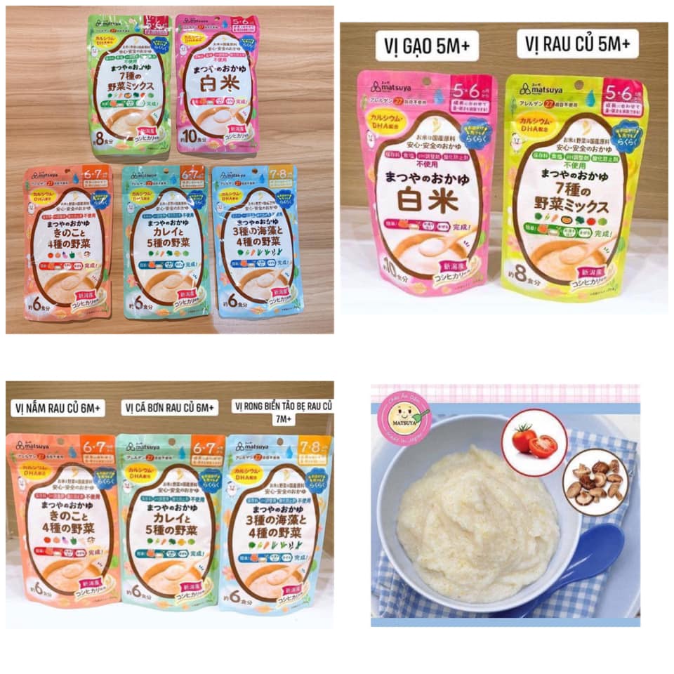 Bột cháo Matsuya Nhật cho bé ăn dặm