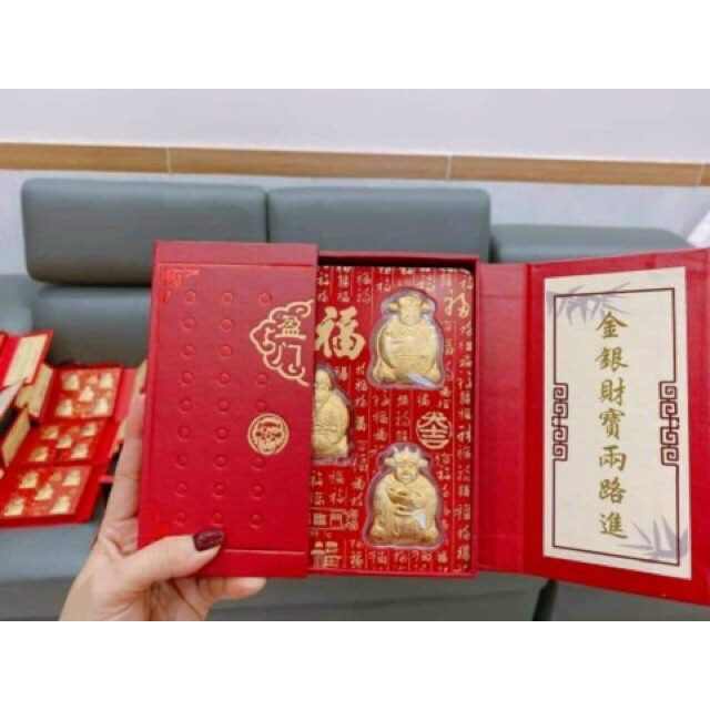 Set 5 Ông Thần tài NGŨ PHÚC LÂM MÔN (loại hộp sang trọng làm quà tặng độc đáo)