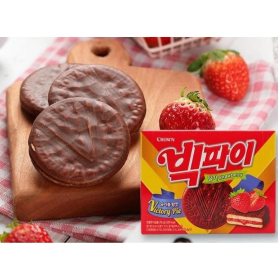 Bánh BIG PIE vị DÂU TÂY 324G - 빅파이