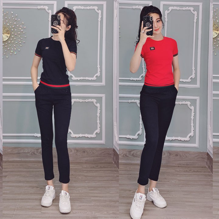 Bộ đồ thể thao hot girl viền sọc TT121