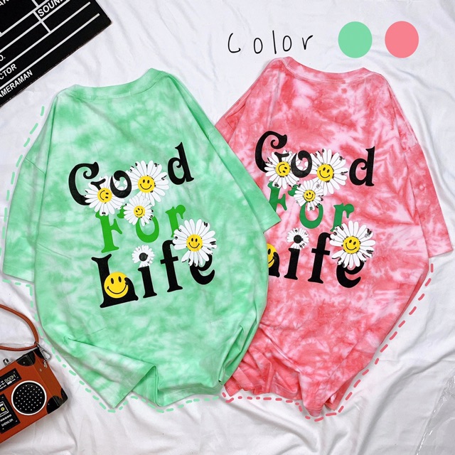 Áo Thun TieDye Tay Lửng Unisex Hình in Cao Cấp Ảnh+Clip Thật
